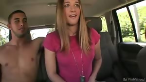 Destiny and her boyfriend are bored with their sex life. What a better way to get off then to ride in a van to fuckville!! Watch this southern bell take a drilling like no other!!