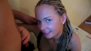 I can't tear my eyes from this fascinating girl with lovely dreadlocks. Her face expresses lust and passion. Her lips and tongue ready to give an amazing blowjob. This blowjob is one of the most exciting I have ever seen. This playful nasty girl does her 