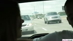 Alexa was waiting for a ride to anatomy class so we thought we'd help her study while she waited. Nothing better than firsthand experience, except a car ride full of oral and vaginal penetration. We gave Alexa an A for effort and an A+ for cumming all ove