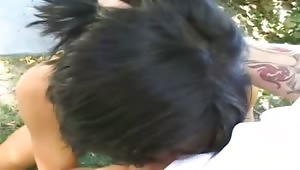 Meet Leslie, a 32 year old hot fucking dirty milf who sports a clit ring. She has been married for five years and has kids. While the husband and kids are away a couple of new guys visit her home. She cannot resist the temptation of their energy and their